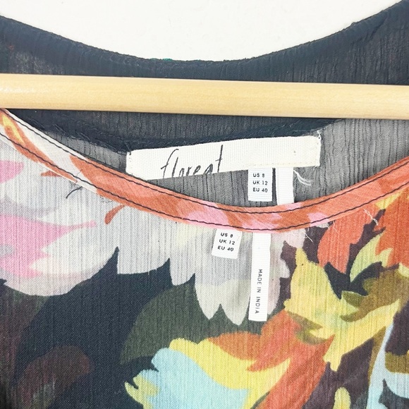 Anthropologie Floreat Garden Stroll Midi Dress Size 8 - Picture 3 of 6